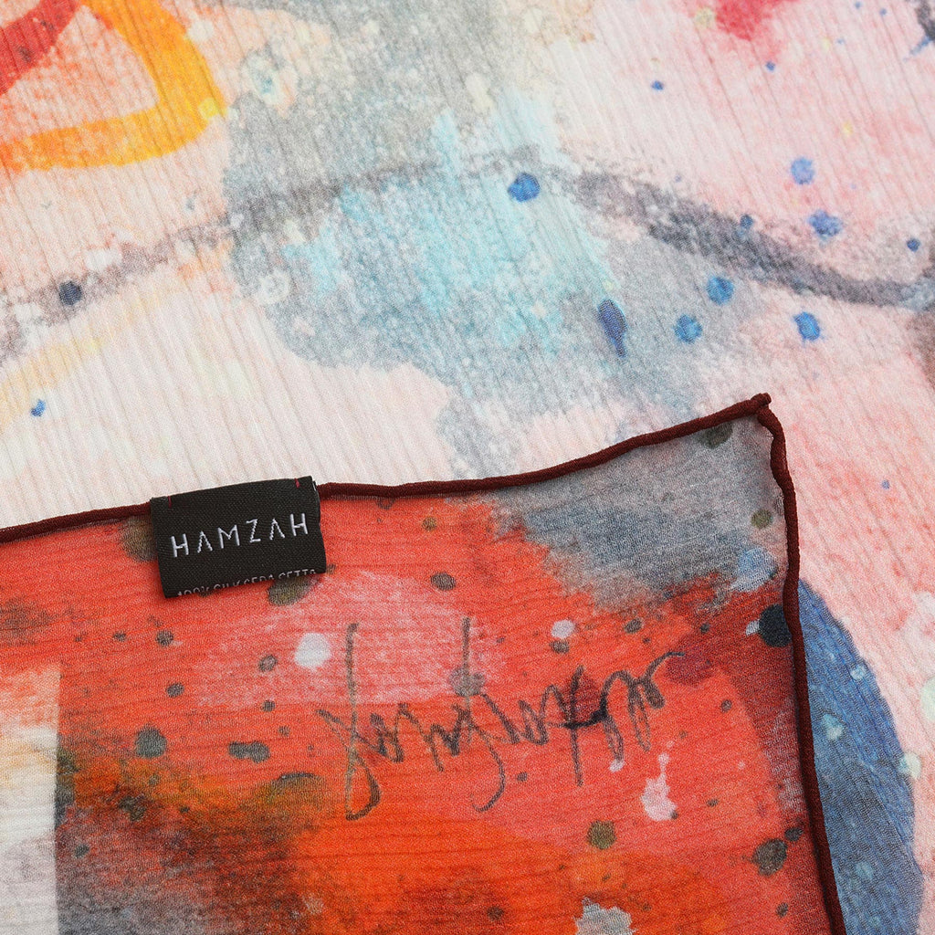 Multicolor Silk Scarf Cangrejos