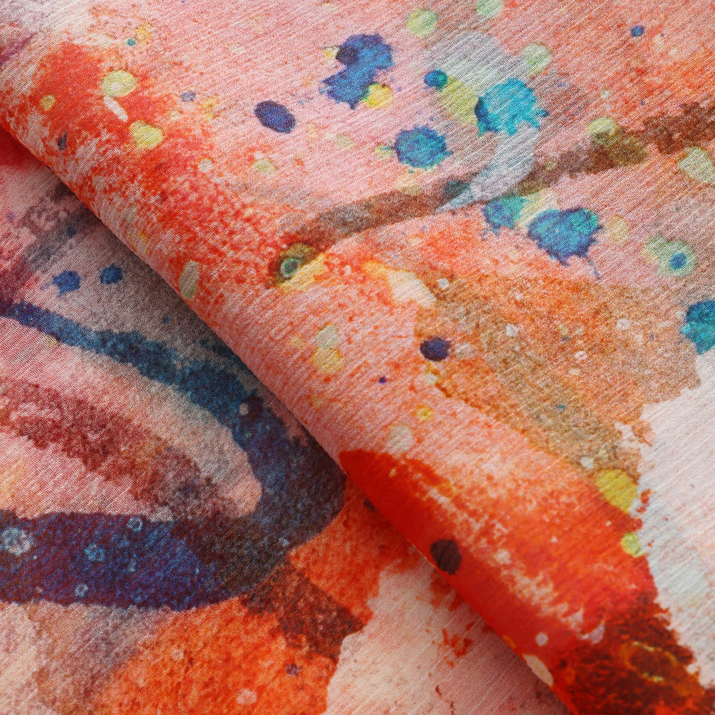 Multicolor Silk Scarf Cangrejos