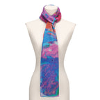 Multicolor Silk Scarf Océano Fucsia