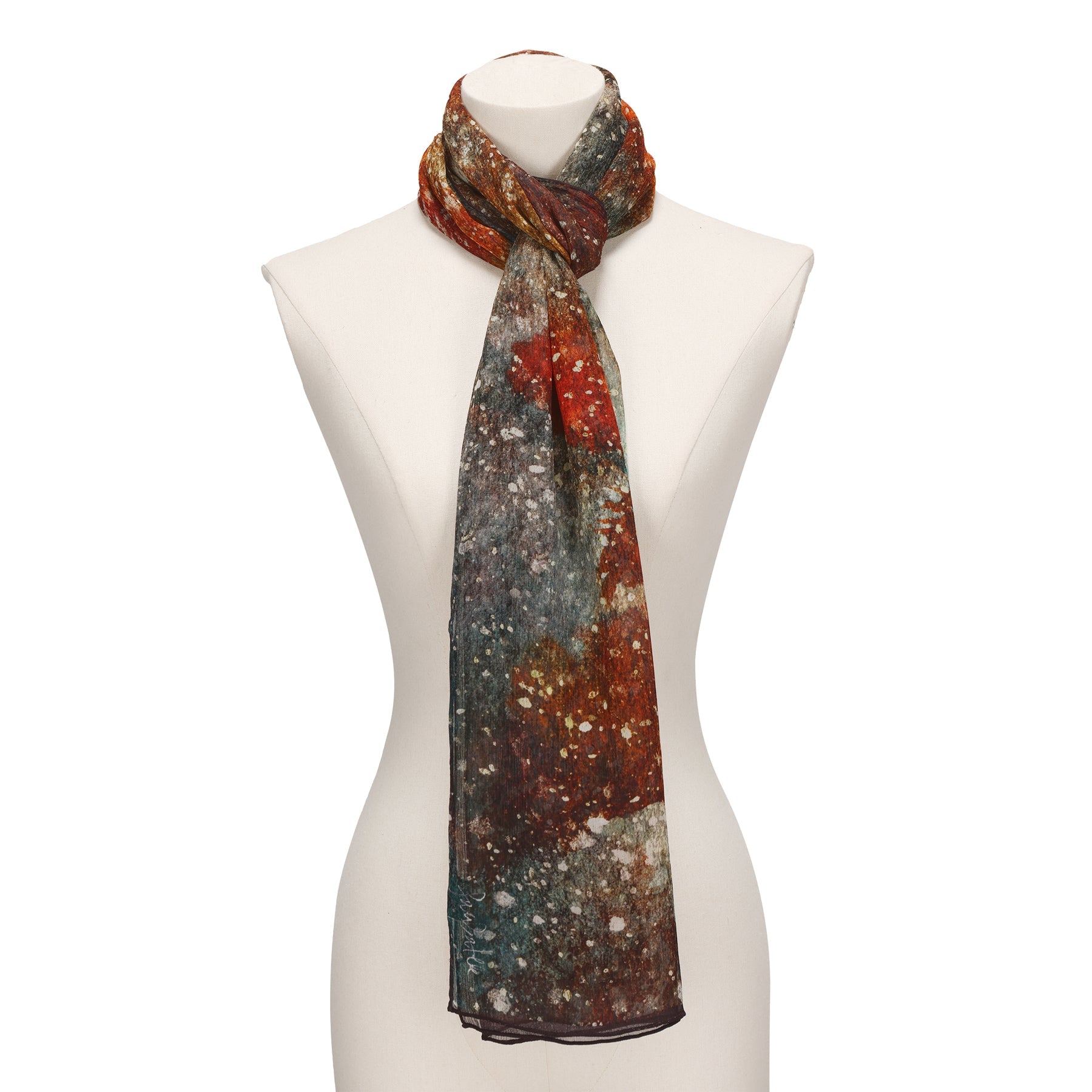 Multicolor Silk Scarf Polvo Cósmico