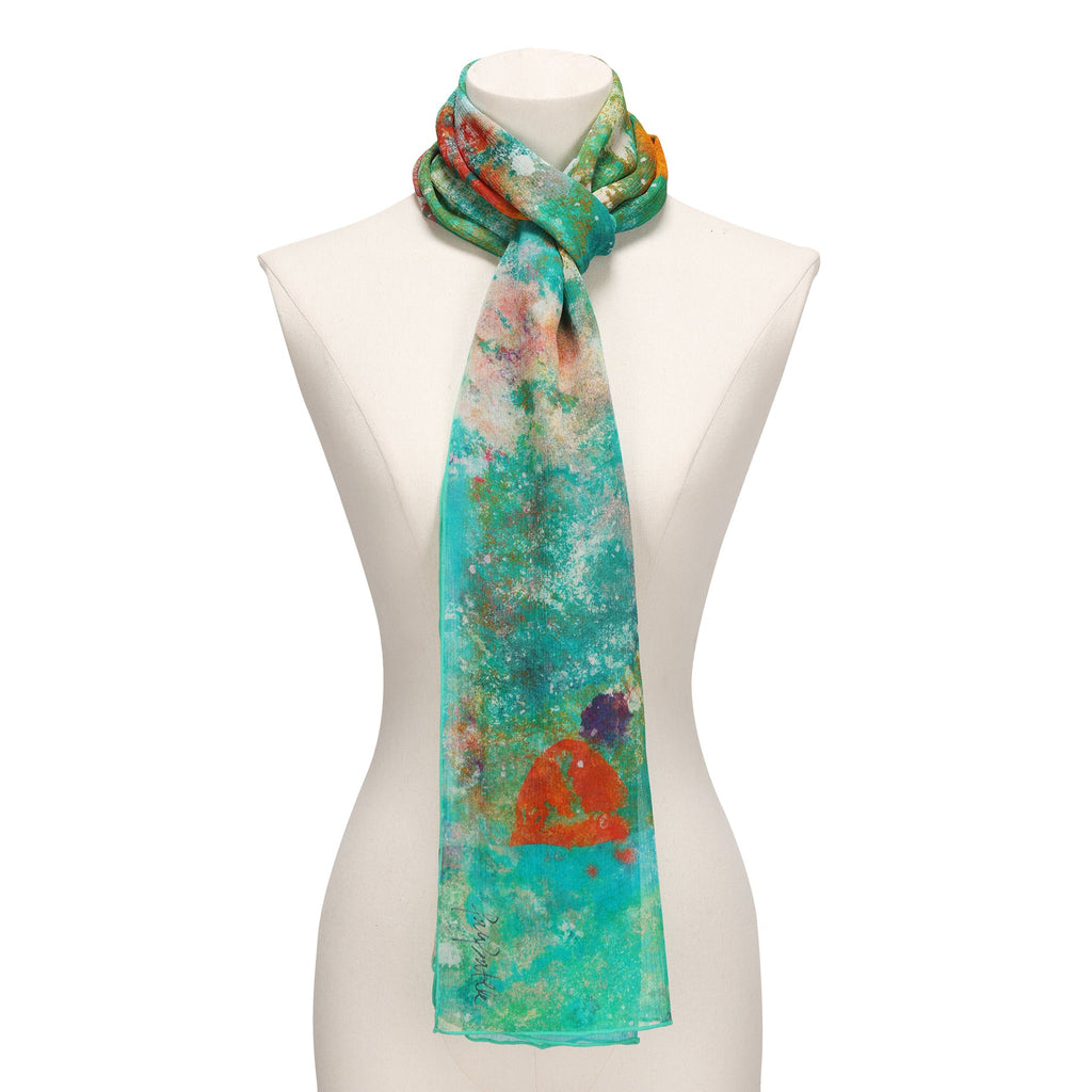 Natural Silk Scarf Mundos Ocultos