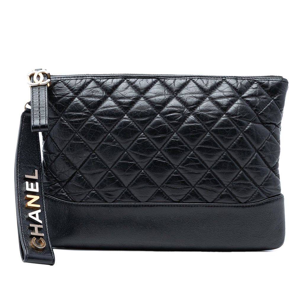 Medium Aged Calfskin Gabrielle O Case Clutch