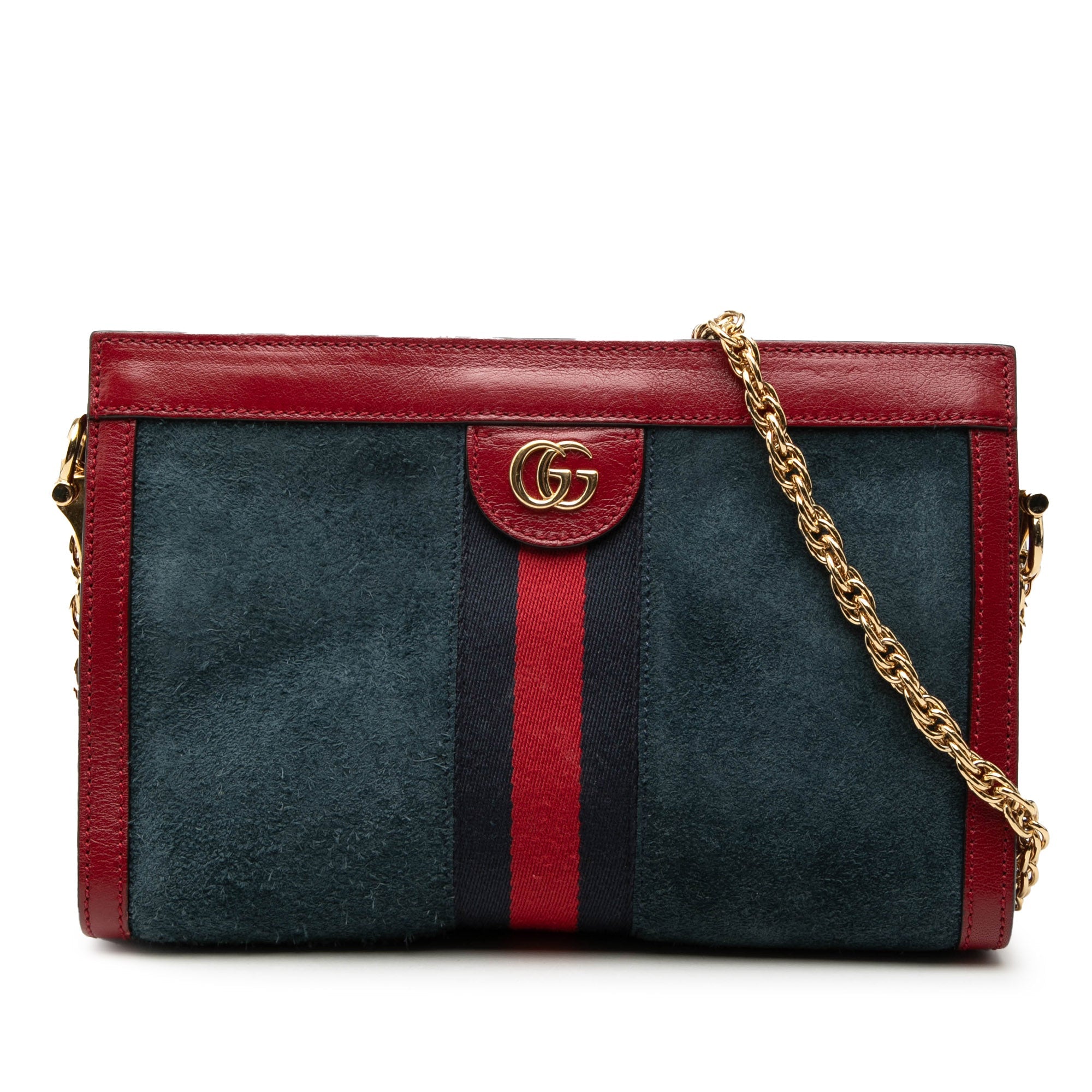 Small Suede Web Ophidia Chain Crossbody