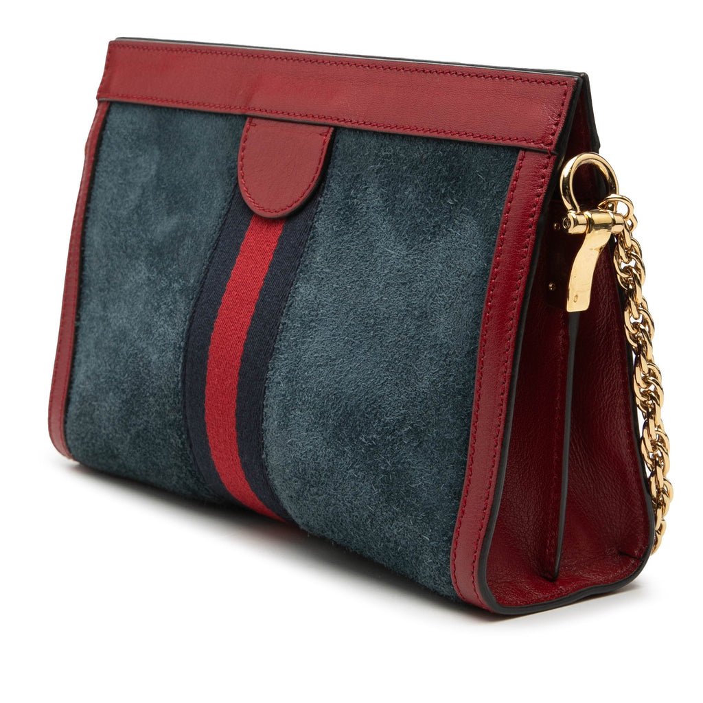 Small Suede Web Ophidia Chain Crossbody