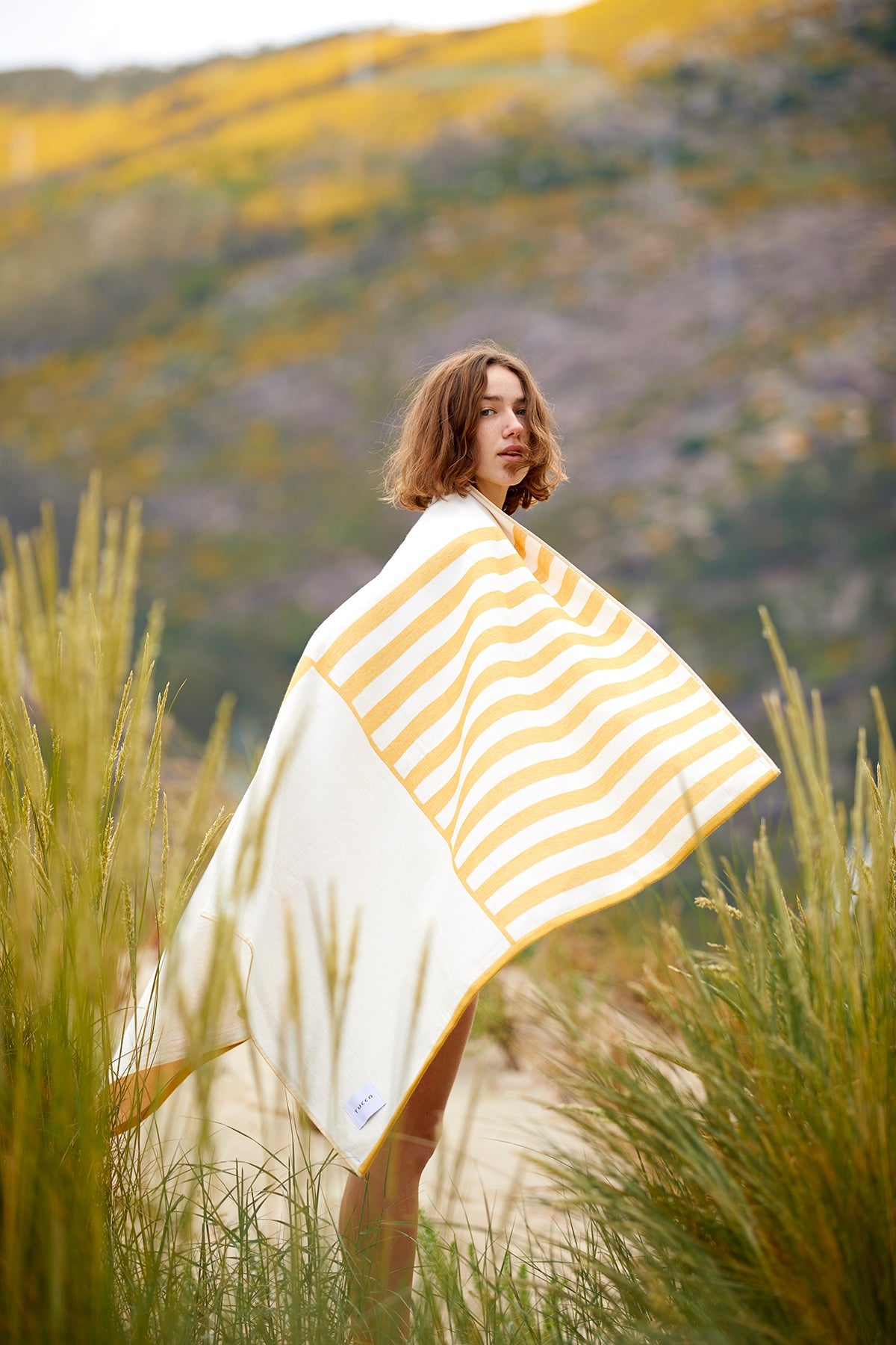 DANAI - Toalla de playa fina de algodón orgánico