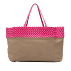 Intrecciato Trimmed Bicolor Nappa Tote