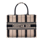 Medium Embroidered Canvas Bayadere Book Tote