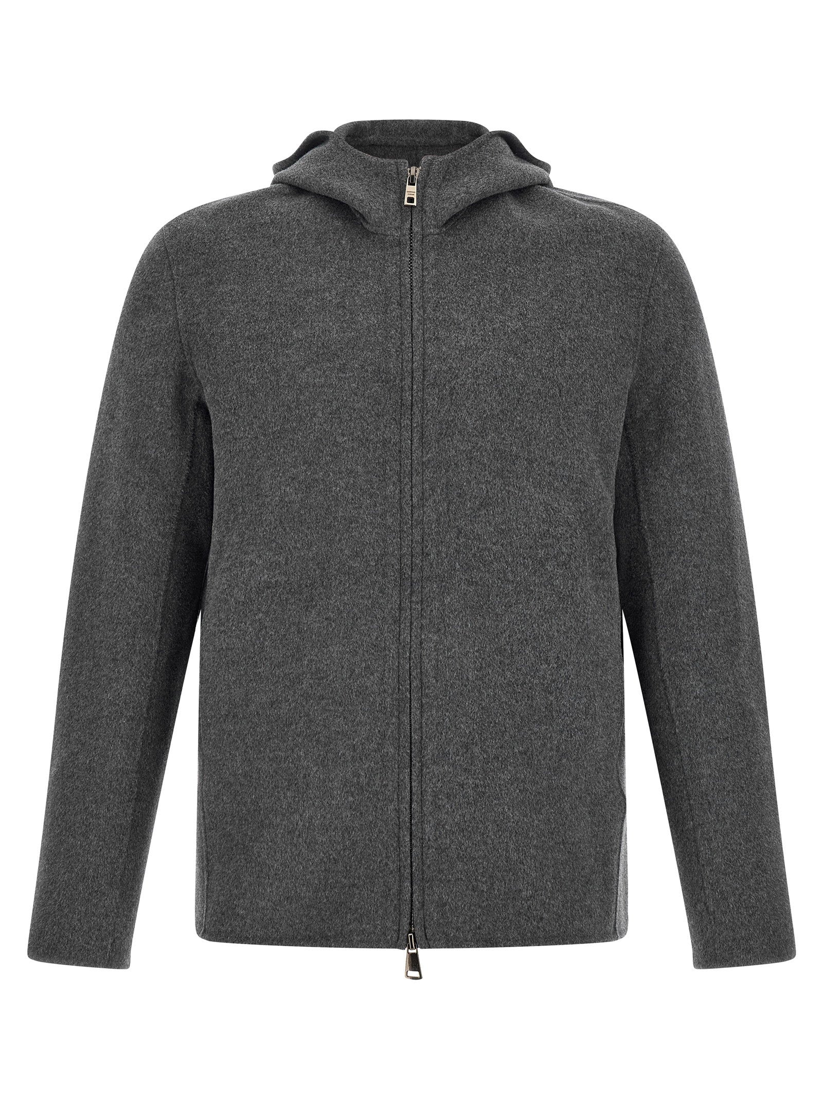 Giorgio Brato Wool-Cashmere Hooded Jacket — Charcoal