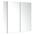 24" x 22" Mirrored Medicine Cabinet, Wall-Mounted Bathroom Cabinet w/ Double Doors, Silver