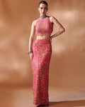Azra Pink Skirt With An In Cut Blouse By KYNAH, Luxury Indian Fashion & Bridal Wear