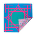 Teal Garden Double-Sided Travel Mahjong Mat By The Mahjong House