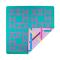 Teal Trellis Double-Sided Travel Mahjong Mat By The Mahjong House