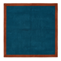 Teal & Terracotta Border Square Hand Tufted Rug