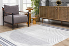 Thad Medium Gray Washable Area Rug