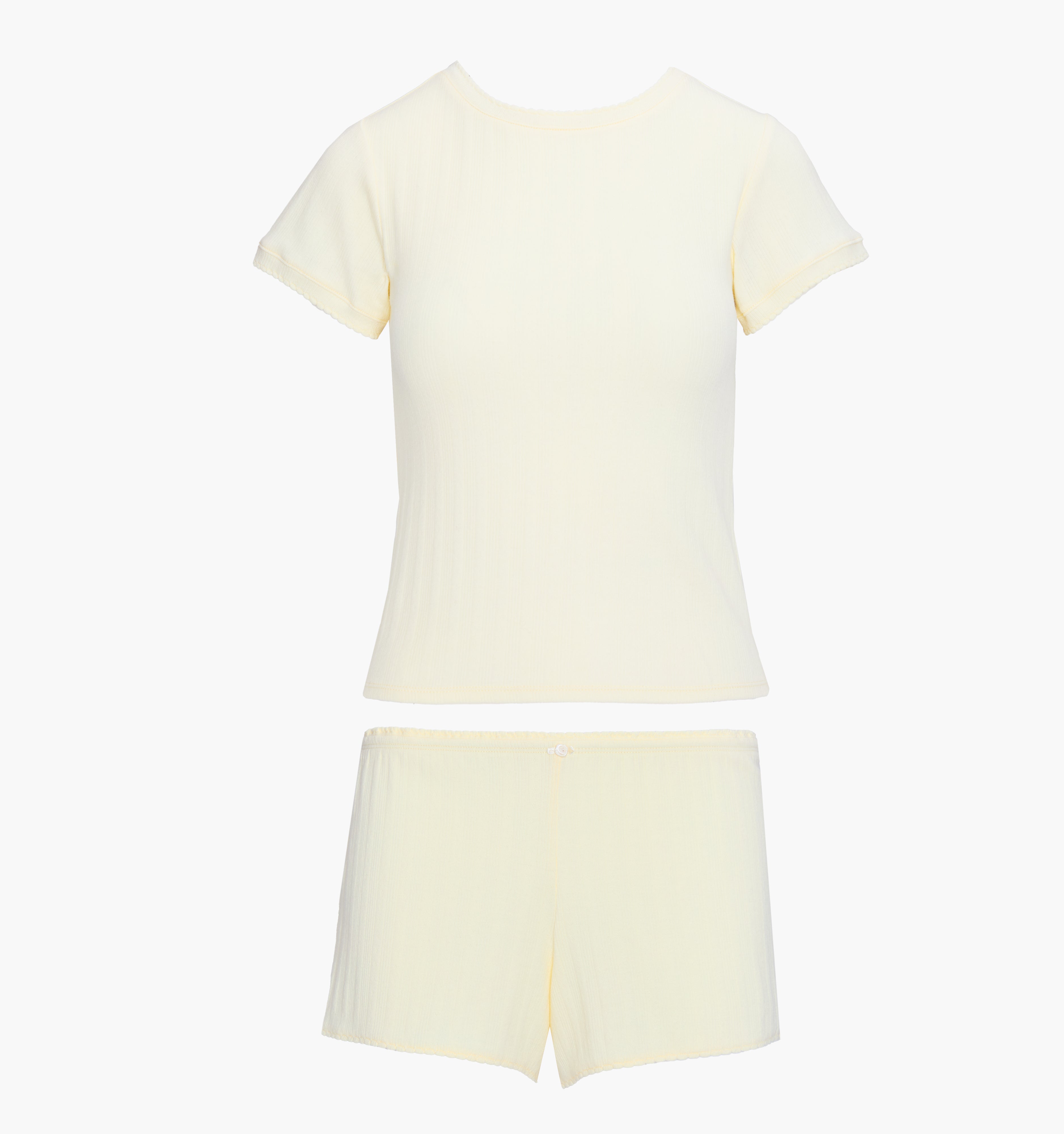The Coco Pointelle PJ Set / Butter Yellow   By Hill House Home