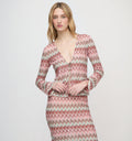 The Delia Top / Pink Multi Smooth Shimmer Knit   By Hill House Home