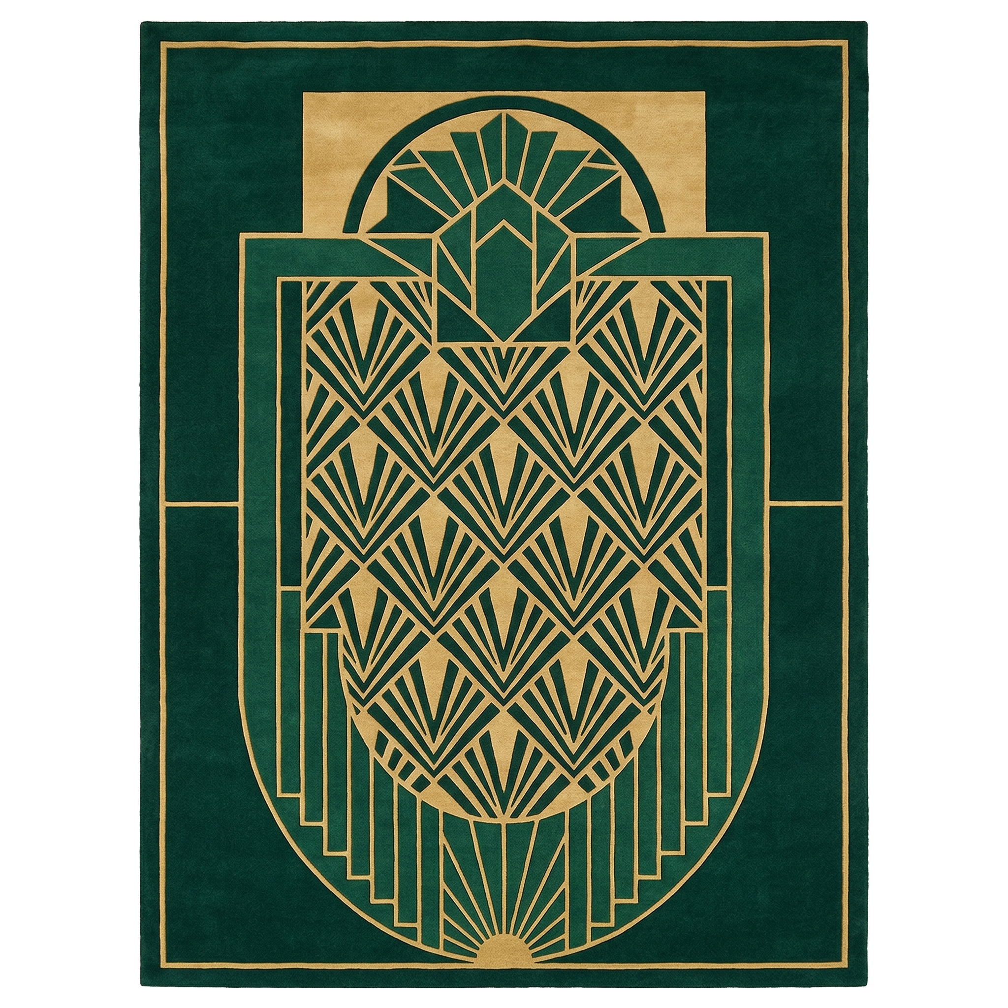 The Emerald Gate Hand Tufted Rug