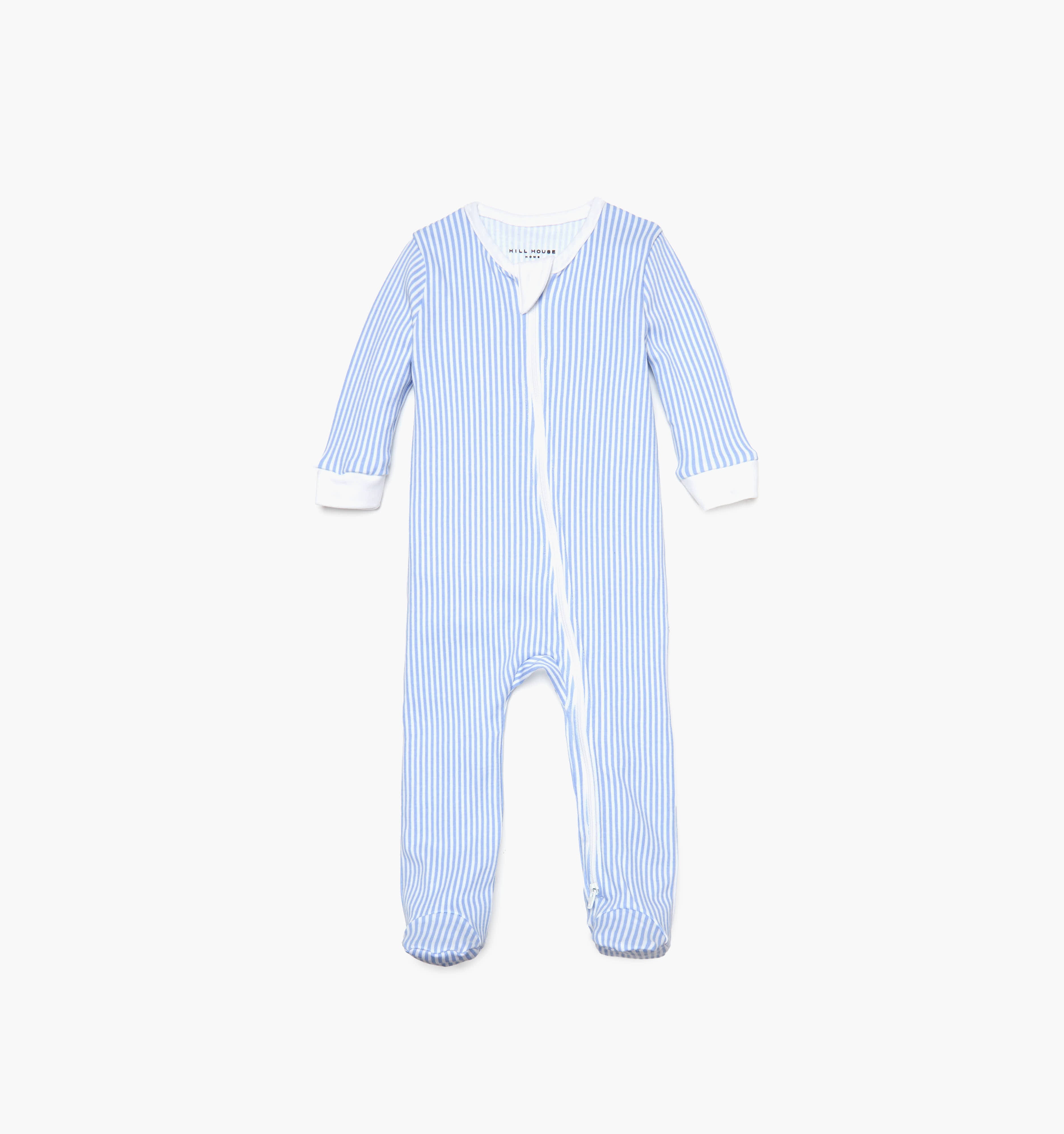 The Footie Pajama / Blue/White Stripe   By Hill House Home