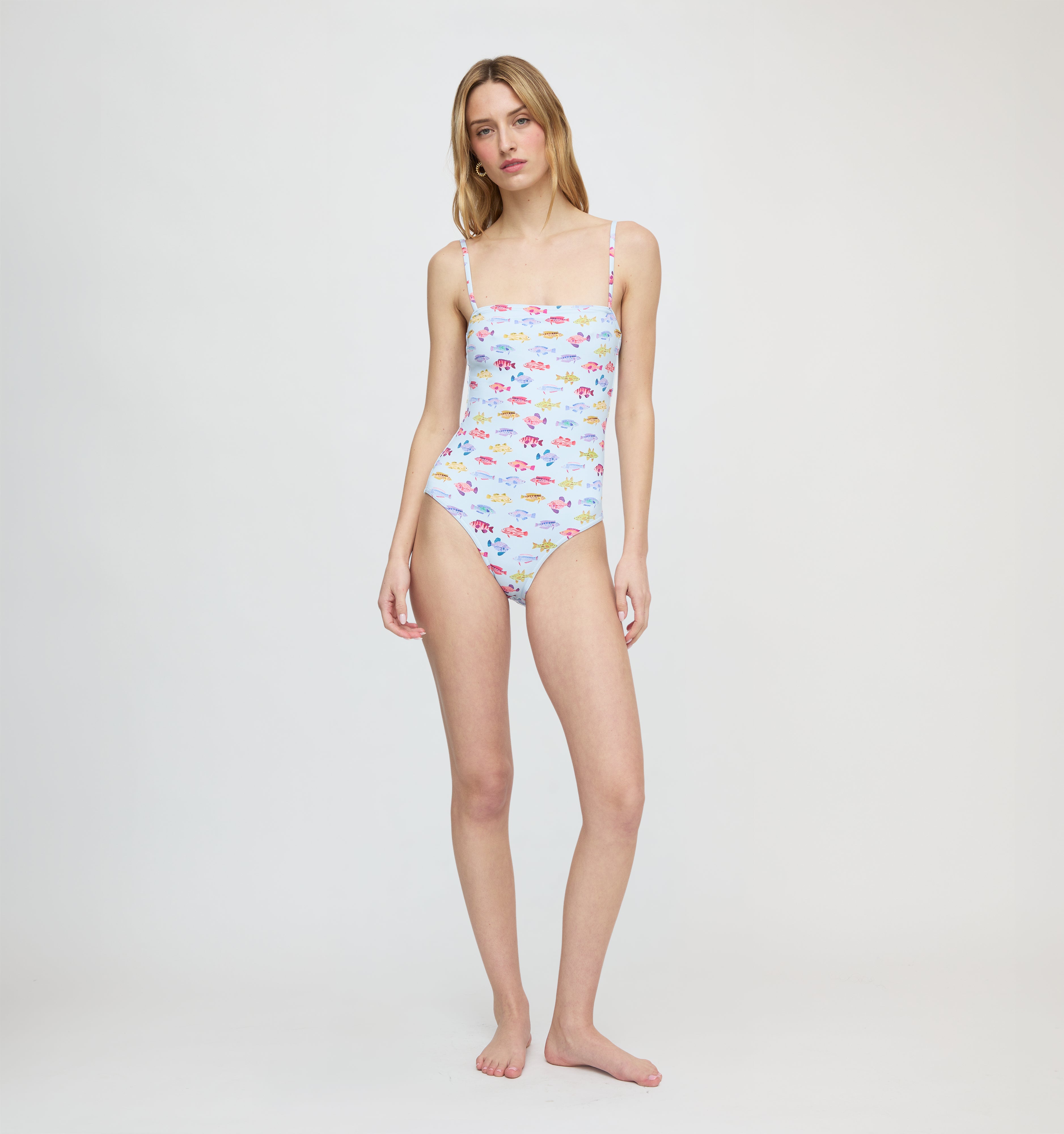 The Giana One Piece / Blue Rainbow Fish   By Hill House Home