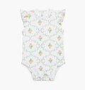 The Jillee Ruffle Onesie / Pastel Trellis   By Hill House Home