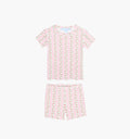 The Tiny Lou Pointelle PJ Set / Pink Floral Dot Stripe   By Hill House Home