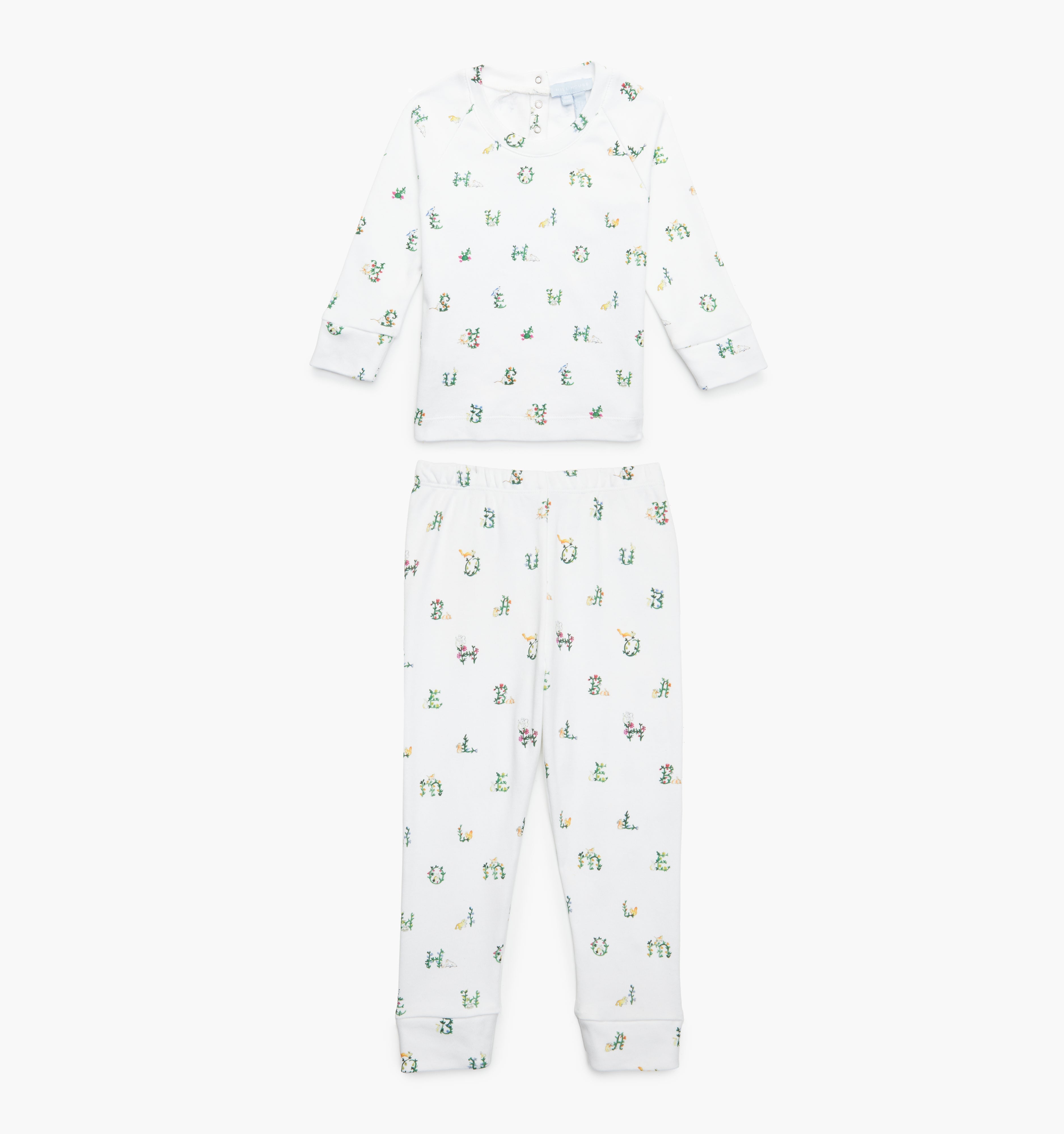 The Baby PJ Set / Tiny Alphabet    By Hill House Home