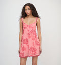 The Trix Dress / Coral Georgette With Sequins   By Hill House Home
