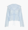 The Zoya Top / Powder Blue with White Embroidery   By Hill House Home
