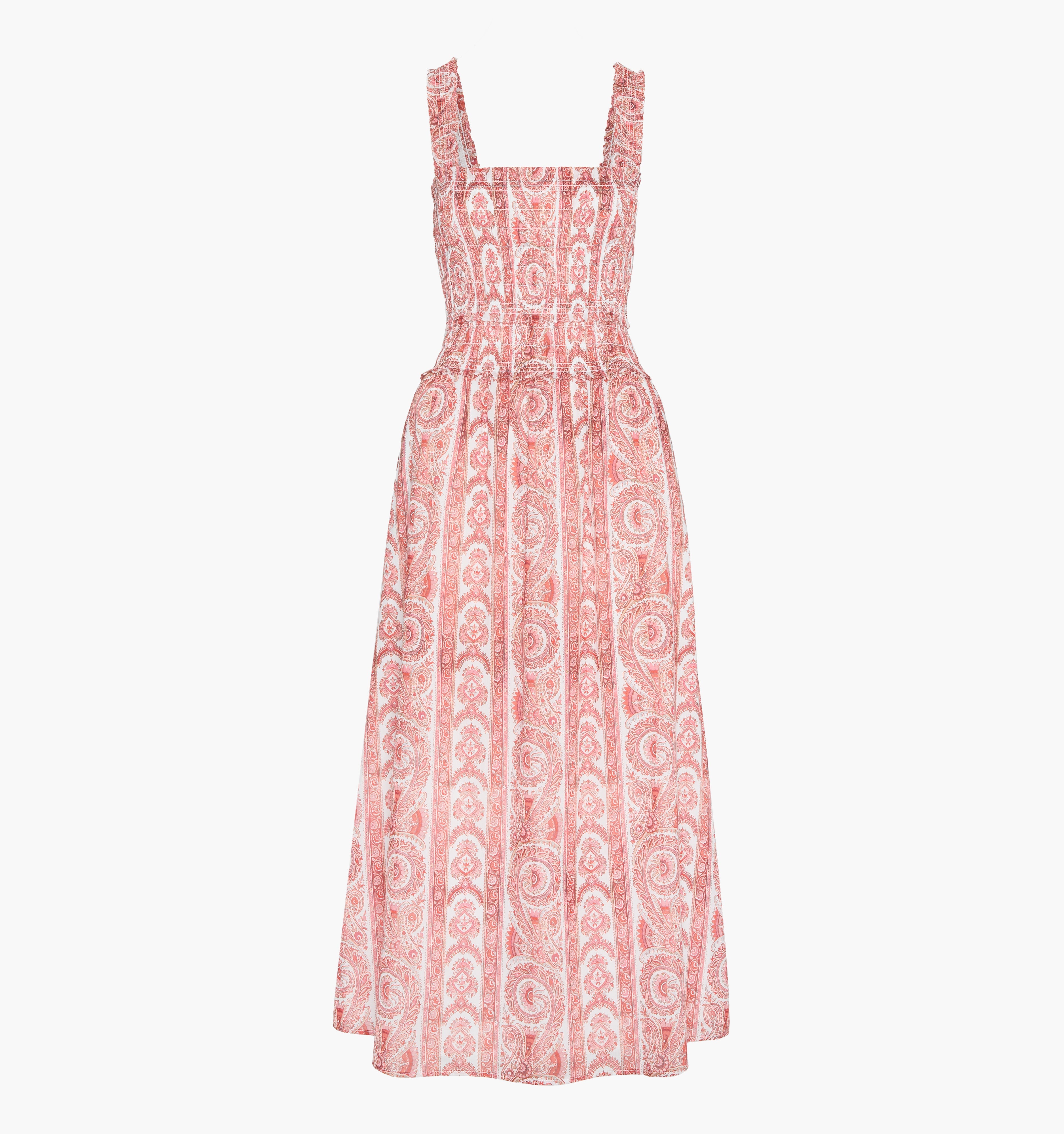 The Azalea Maxi Nap Dress / Coral Corsica Paisley    By Hill House Home
