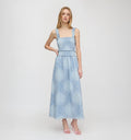 The Azalea Maxi Nap Dress / Dusty Blue Paisley Scarf  By Hill House Home