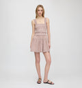 The Azalea Mini Nap Dress / Cognac Gingham  By Hill House Home