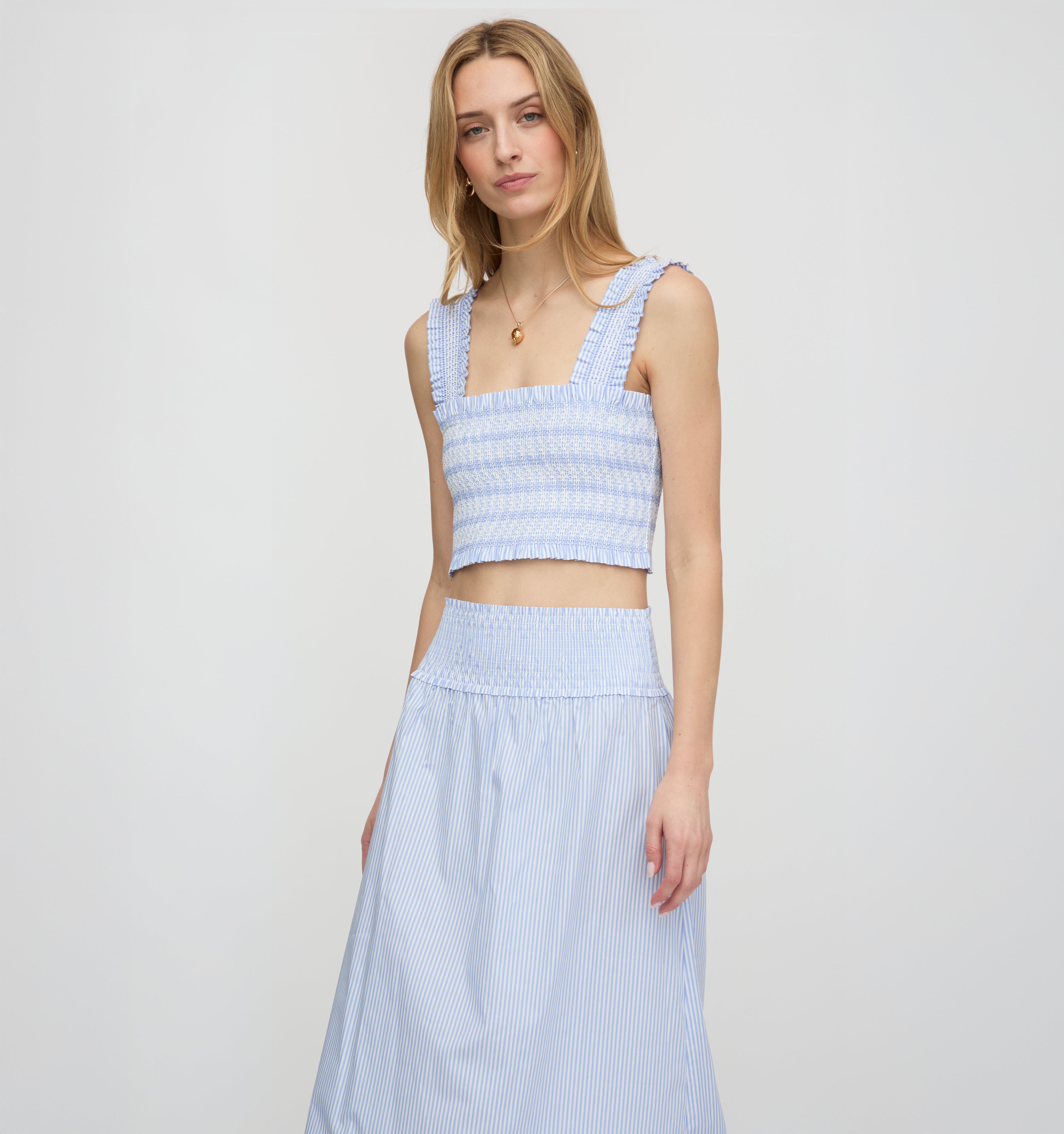 The Azalea Nap Top / Blue/White Stripe    By Hill House Home