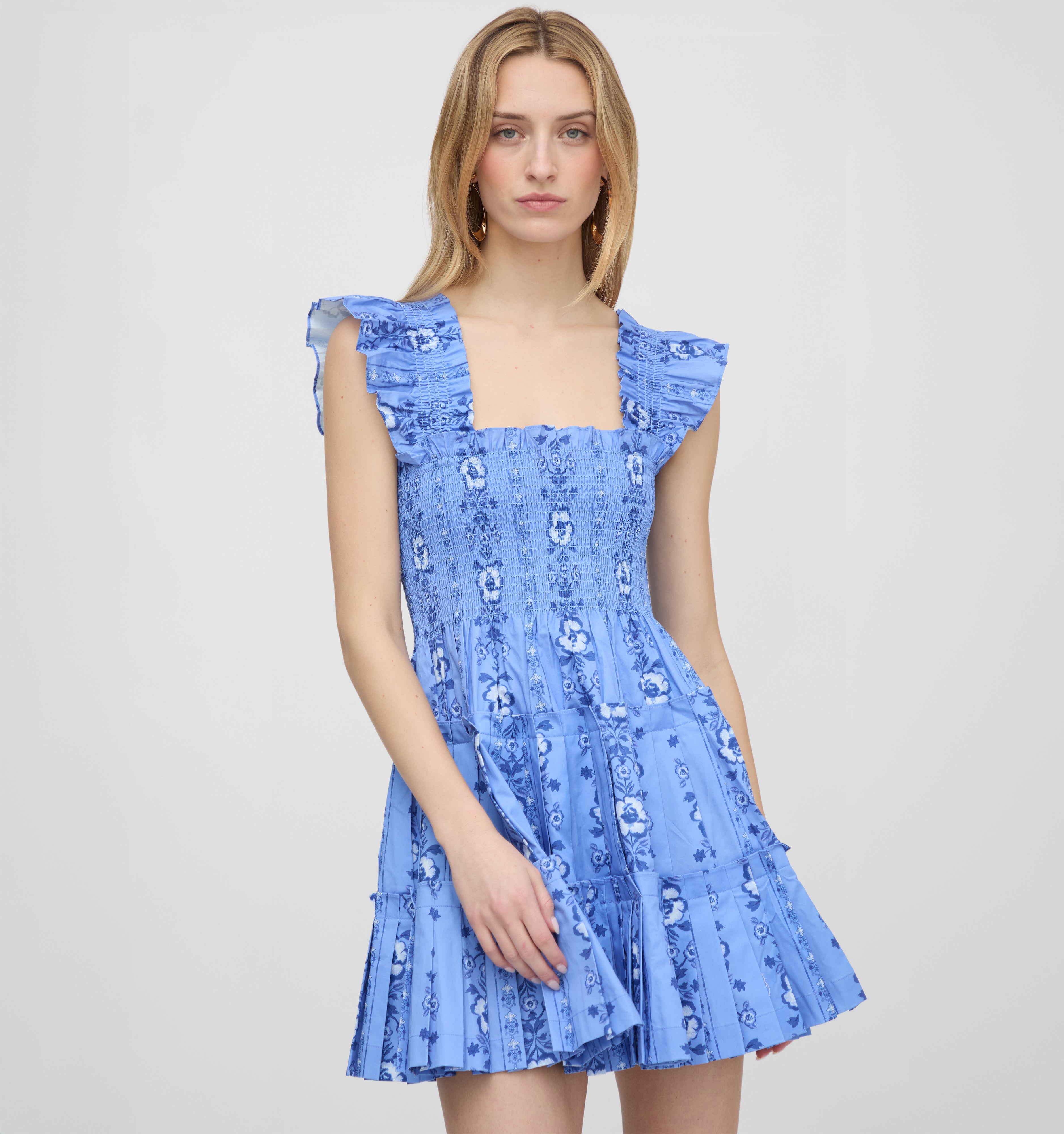 The Charlotte Nap Dress / Blue Arcadia Border    By Hill House Home