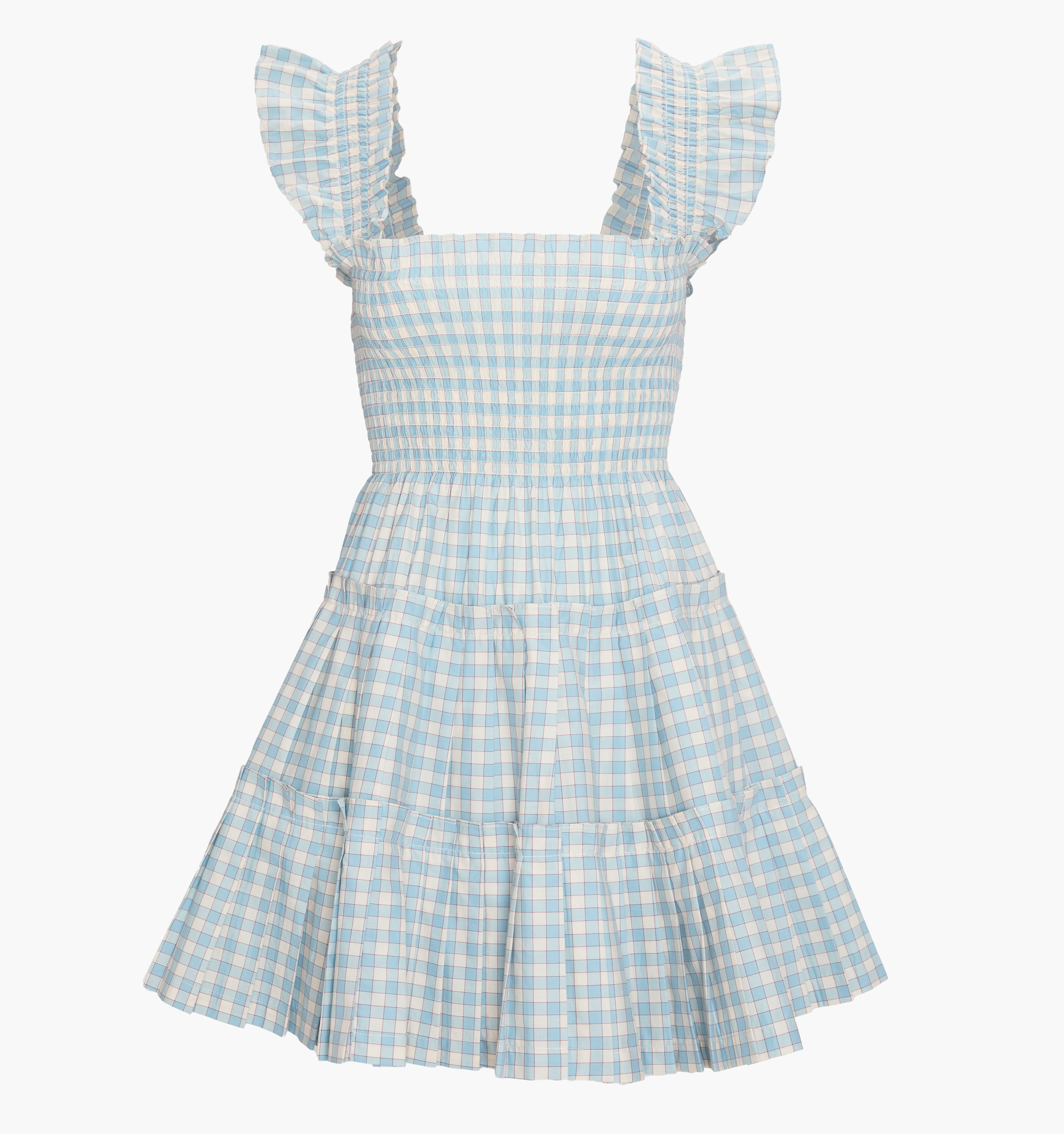 The Charlotte Nap Dress / Blue/Red Gingham    By Hill House Home