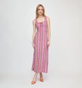 The Coraline Dress / Sunset Etched Floral Stripe   By Hill House Home