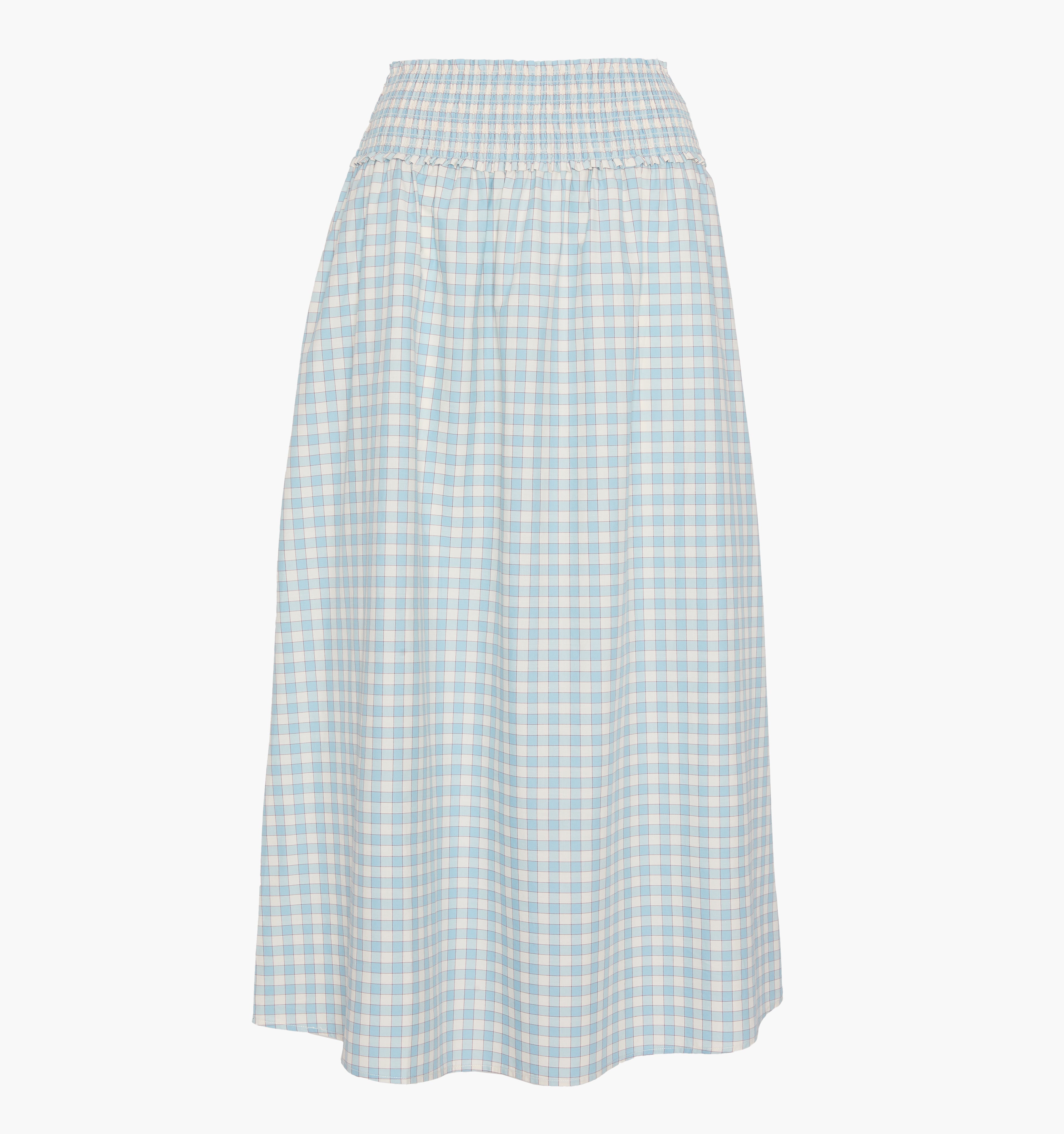 The Delphine Nap Skirt / Blue/Red Gingham   By Hill House Home