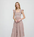 The Ellie Nap Dress / Cognac Gingham    By Hill House Home