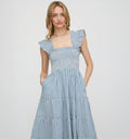 The Ellie Nap Dress / Lagoon Gingham  By Hill House Home