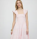 The Ellie Nap Dress / Pink Variegated Stripe  By Hill House Home