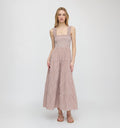 The Goldie Nap Dress / Cognac Gingham  By Hill House Home