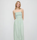 The Isabel Nap Dress / Blue/Green Stripe    By Hill House Home