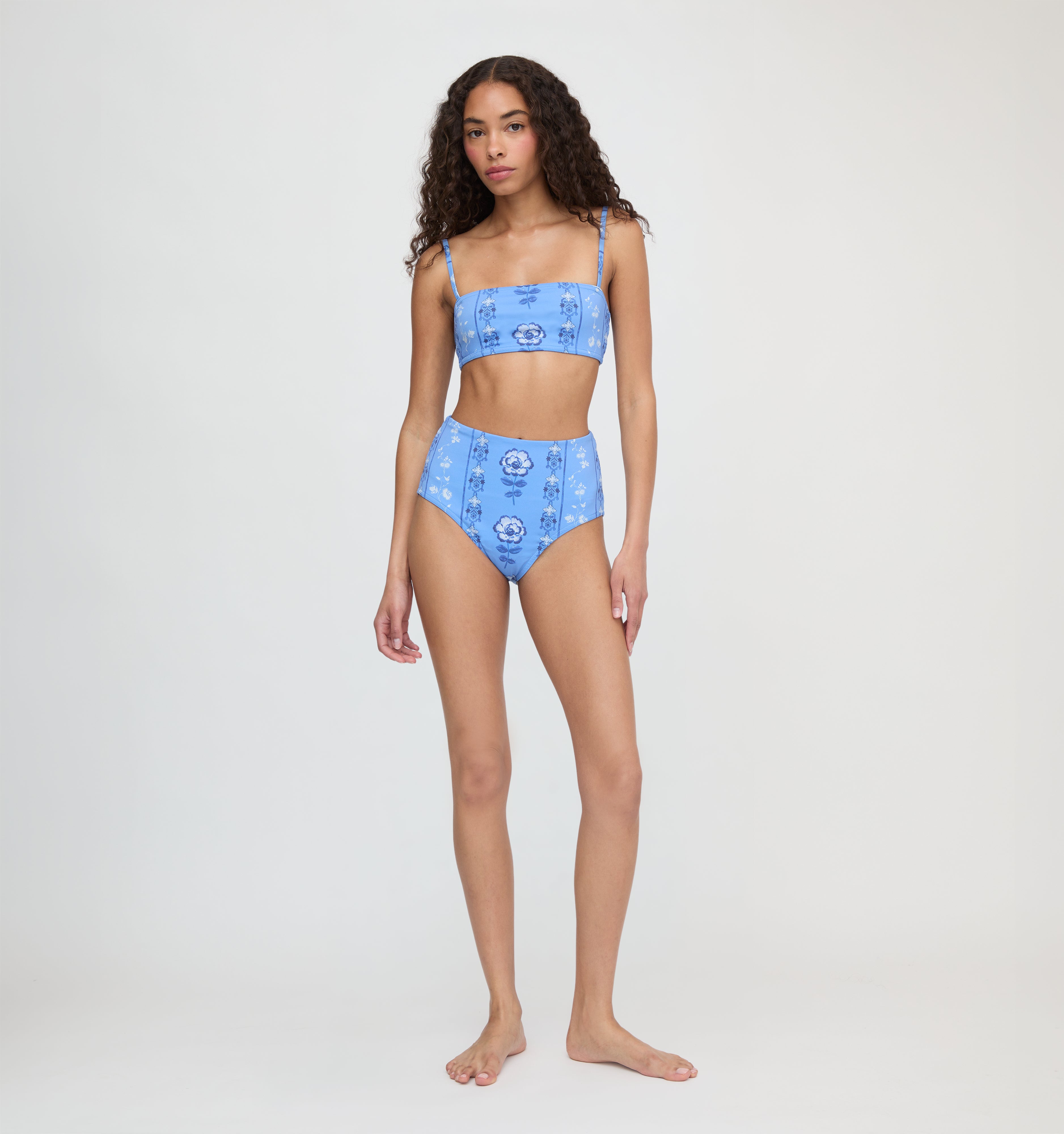 The Juno Bikini Set / Blue Arcadia Border   By Hill House Home