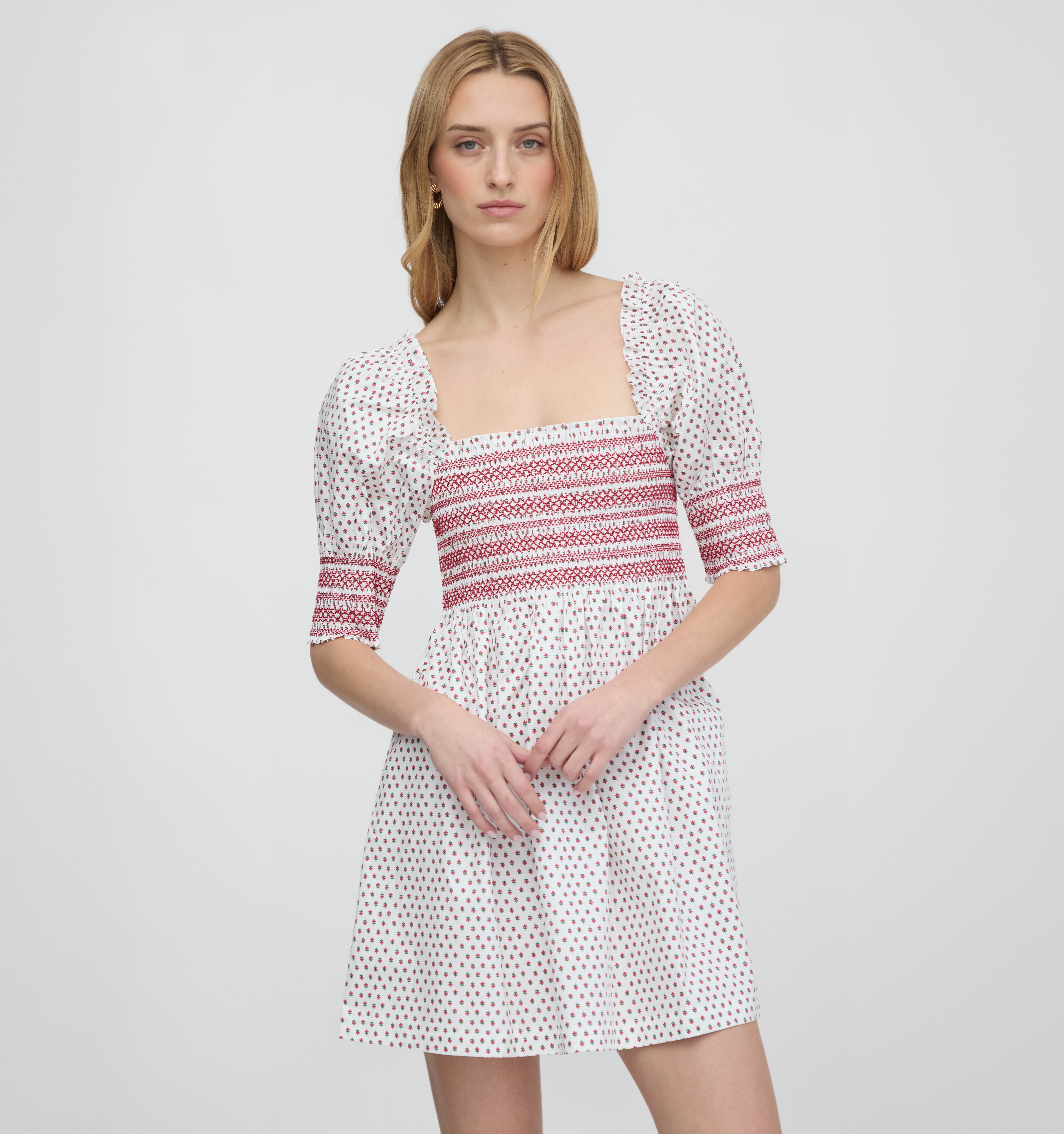 The Lila Nap Dress / White Poppy Half Drop  By Hill House Home