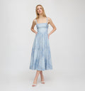 The Margot Dress / Dusty Blue Paisley Scarf   By Hill House Home