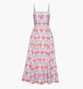 The Margot Dress / Poppy Damask Stripe   By Hill House Home