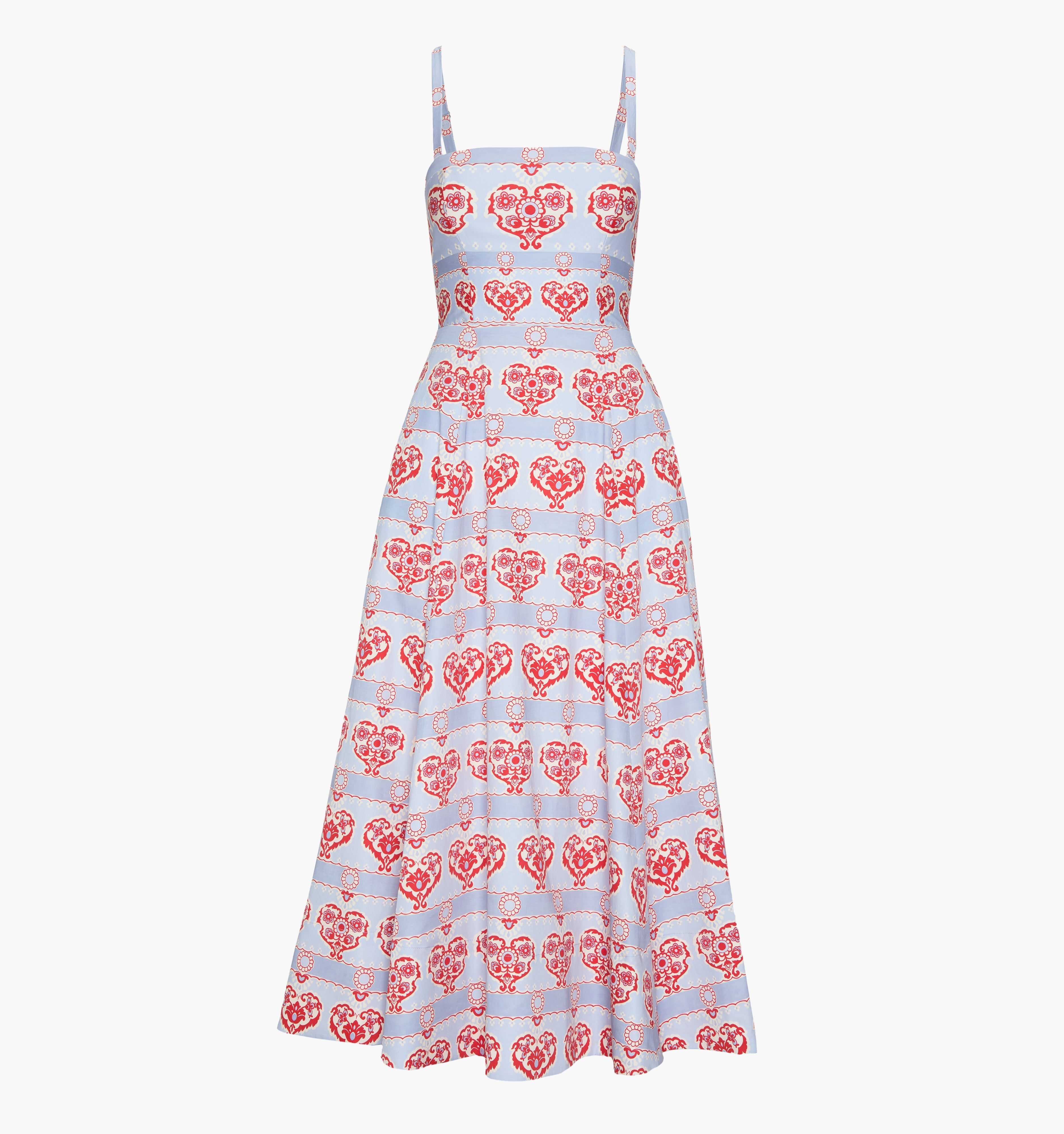 The Margot Dress / Poppy Damask Stripe   By Hill House Home
