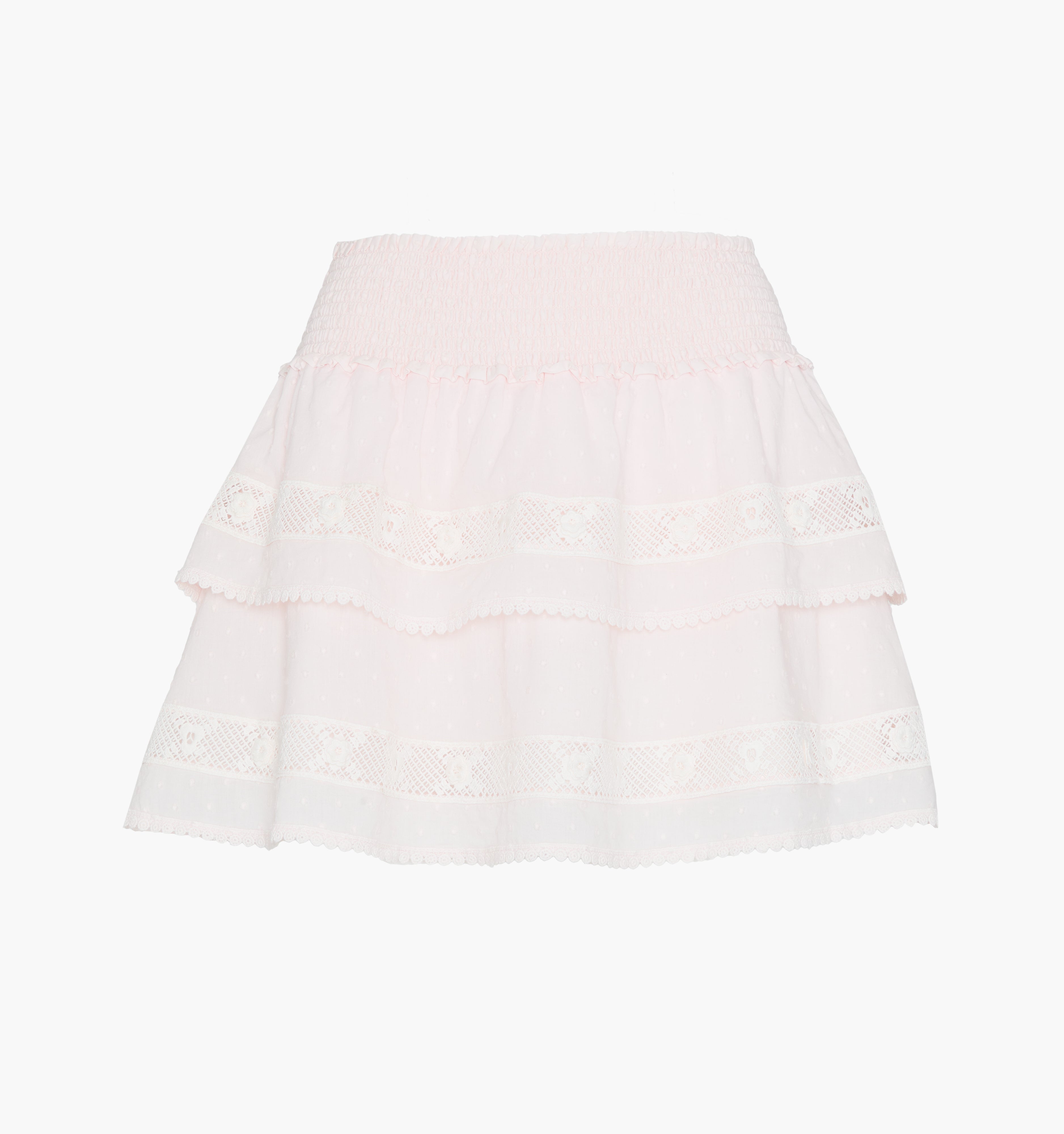 The Meena Skirt / Powder Pink Swiss Dot   By Hill House Home