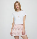 The Noa Skirt / Pink Floral Vine Scallop   By Hill House Home