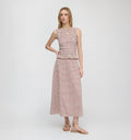 The Delphine Nap Skirt / Cognac Gingham   By Hill House Home
