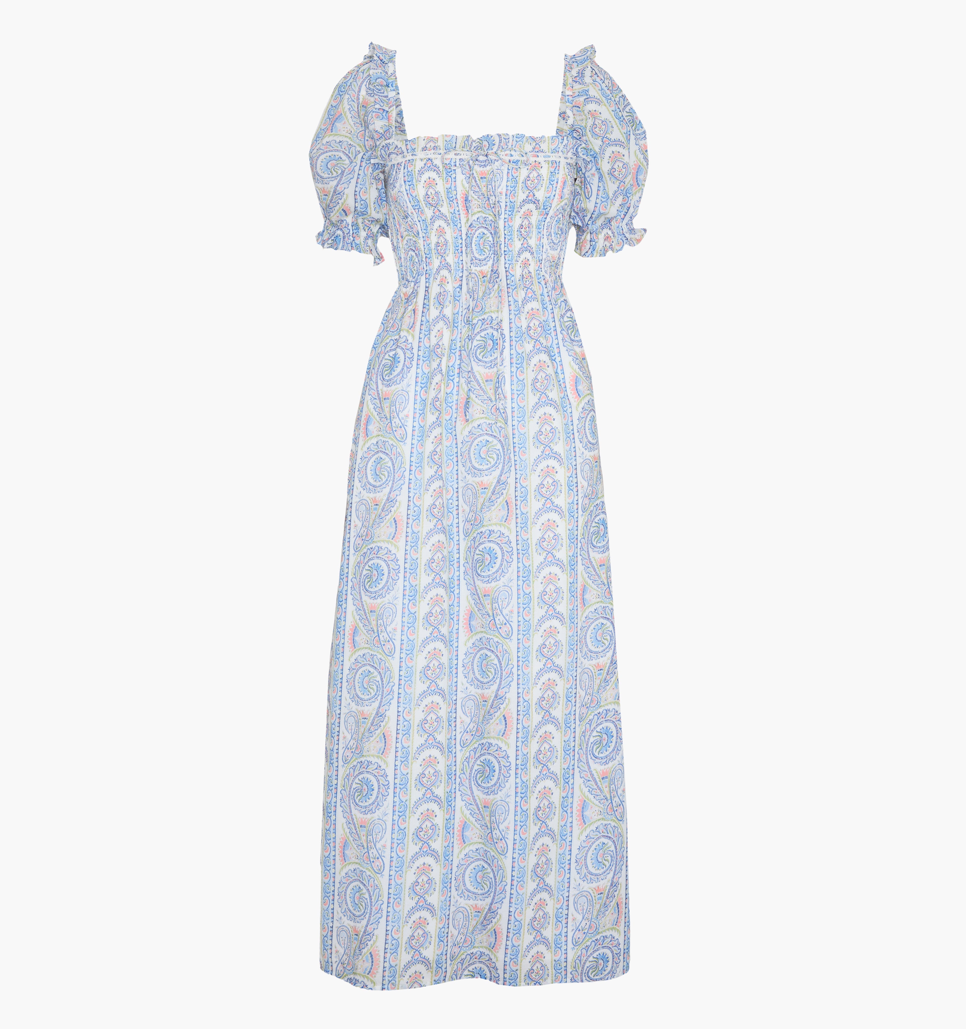 The Scarlett Midi Nap Dress / Blue Corsica Paisley  By Hill House Home